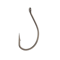 500 pièces en vrac Hirisi Hameçons de pêche à la carpe en acier à haute teneur en carbone, revêtement PTFE, tranchants, barbelés, avec œillet 8015