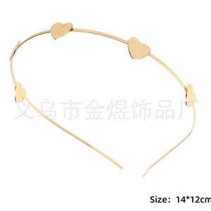 Diadema Minimalista Europea Americana con Corazón, de Aleación Metálica Delgada, para Uso Diario, Estilo Mori Girl, Accesorio de Moda HB007 - Product Image 2