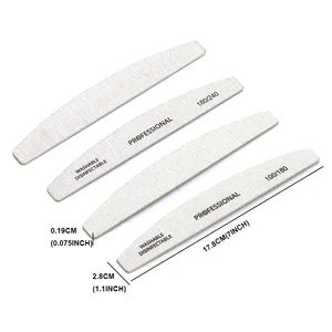 10pcs/Lot Wooden Nail <b>Files</b> Professional 100 180 240 Emery Board Manicure Buffer Grey Boat Double-sided Wooden Pedicure Buffers - Product Image 5