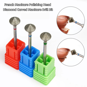1 unidad nueva broca de diamante en forma de rombo para pulido de uñas, lima de uñas con vástago de 3/32, limpiador de cutículas - Product Image 3