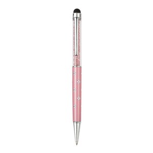 Penna Stilo in Alluminio con Fiore Rosa - Product Image 1