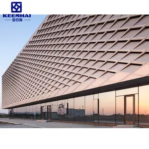 铝穿孔幕墙系统外部覆层立面面板，用于高效建筑设计