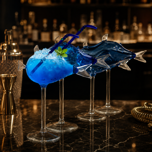 Copas de Cóctel de Color de 320 ml Hechas a Mano de Vidrio Borosilicato, Sin Plomo, con Base de Latón, Ecológicas, Reutilizables, para Bar, al por Mayor - Product Image 6