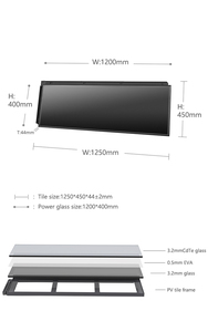 Tejas Solares Modernite de 75W con CdTe, 3.2mm de Grosor y Diseño BIPV para Edificios con Energía Integrada, Desarrollo Sostenible - Product Image 2