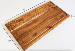 <span class=keywords><strong>Assiette</strong></span> de charcuterie en bois de <span class=keywords><strong>teck</strong></span> pour mariage planche à découper en bois extra large pour la cuisine bloc à découper bio naturel - Product Image 4