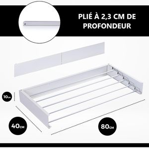Nuevo y Mejorado Tendedero Retráctil de 80CM/100CM con 6 Varillas con Recubrimiento en Polvo y Ganchos (2026) - Product Image 3