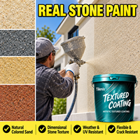 Peinture Liquide Effet Pierre Texture Marbre Faux Sable Coloré Naturel Revêtement Bâtiment Application par Pulvérisation Extérieur Maison