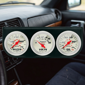 Kit de jauges universelles EQUUS 2-1/16" pour voiture, température de l'eau, pression d'huile, voltmètre - Product Image 3