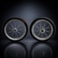 Nouvel ensemble de roues avant/arrière chromées argentées SD de 17 pouces avec pneus de route pour Sur Ron Light Bee X Talaria E-Bike