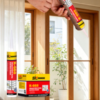 Sellador de Silicona Acética de Secado Rápido, Transparente, Blanco, Impermeable, para Puertas y Ventanas de Vidrio, Gabinetes y Azulejos, en Oferta