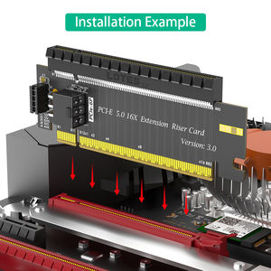 Tizric PCI-Express 5,0/4,0 16X адаптер карты PCIE 4,0 164Pin увеличивающая высоту карта с ATX 6Pin PWR разъем для DIY PC - Product Image 4