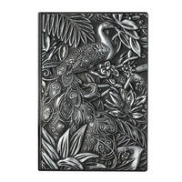 Carnet de notes en cuir traditionnel fait à la main, personnalisé, "paon" A5, 100 feuilles