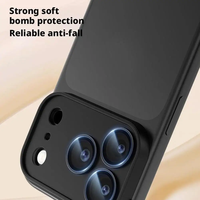 Coque sans cadre avec protection d'objectif pour iPhone 17 Air 16 Pro Max 15 Plus 14 13 12 11 – Accessoires de protection antichoc pour téléphone