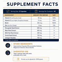 Capsules de Soutien Corporel Premium Aguaje Maca Noire Fenugrec Amélioration Naturelle des Courbes Marque Privée ODM Vente en Gros en Vrac