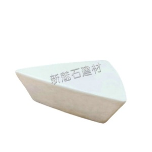 New Magic Stone Triangular Grc <b>Stool</b> 3Cm Thickness Customized Outdoor <b>Garden</b> Seating Modern Minimalist White - Product Image 5