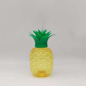 Gran oferta, taza de pajita de plástico con forma de fruta, ráfaga de 500ml, tazas de bebida de jugo de té de leche desechables para mascotas de grado alimenticio - Product Image 4