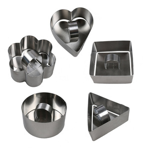 Chất Lượng Tốt Thép Không Gỉ Bánh Mousse Baking Vòng Cupcake Pastry Khuôn Cookie Cutter Nấu Ăn Vòng - Product Image 3