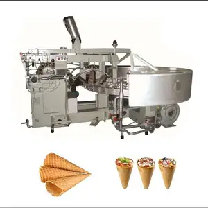 Full automatic gas baking ice cream rolled cone waffle cone making machine for sale