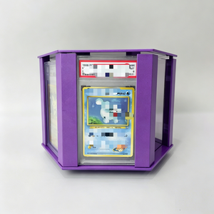 Best Seller Rotating Custom <b>Acrylic</b> <b>Display</b> <b>Stand</b> Easy Assembly Trading Card Grading Slab For Desktop Collection - Product Image 1