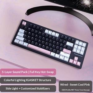 Clavier mécanique sans fil Bluetooth M87 The Third Mock Examination, clavier de jeu filaire RVB à branchement à chaud - Product Image 3