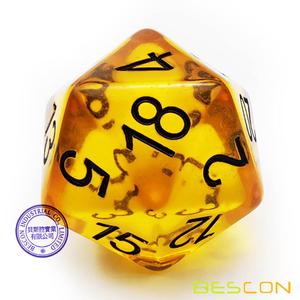 Bescon Ambra Jumbo D20 38 MM, Grande Formato 20 Lati <span class=keywords><strong>Dadi</strong></span>, Grande 20 Facce del Cubo di 1.5 pollici - Product Image 4