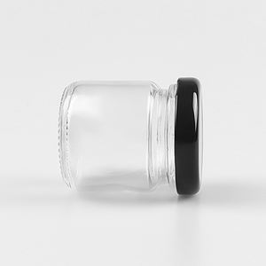 Pot à miel en verre transparent de style classique de 40 ml avec couvercle à visser - Product Image 5