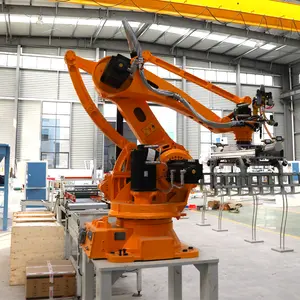 מלא אוטומטי פופולרי יעיל מכירות חמות סוג רובוט זרוע קרטון מארז קו אריזה אריח משטח באיכות גבוהה במפעל שקיות