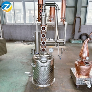 Máquina de Destilación Casera ZJ 50L, Olla de Destilación de Acero Inoxidable SS304 de Grado Alimenticio con Columna de Reflujo de Cobre Rojo TP2 para <span class=keywords><strong>Whisky</strong></span> y Brandy - Product Image 1