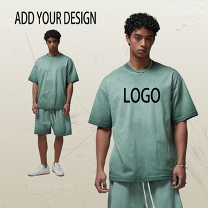 T-shirts pour hommes OEM ODM en coton 250 g/m², coupe ample, épaules tombantes, imprimé graphique, t-shirt lourd surdimensionné, t-shirt personnalisé - Product Image 3