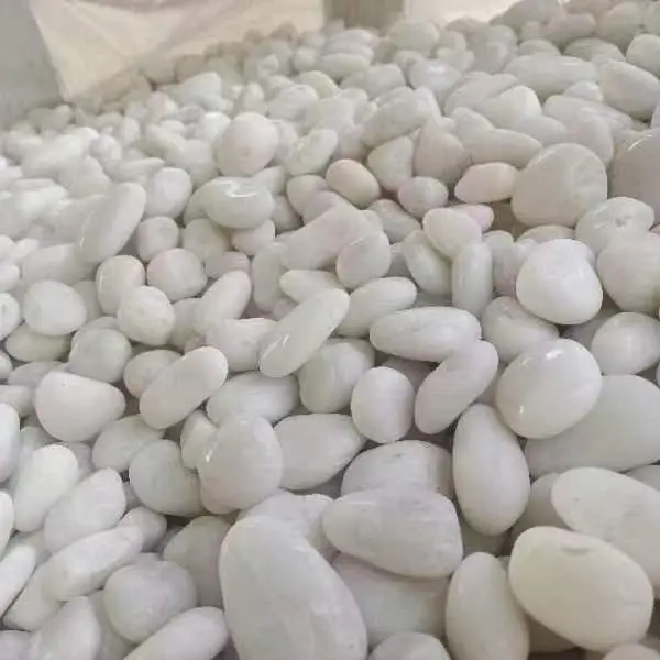 hot high polished garden natural white pebble stone for decoration factory supplier