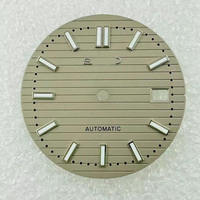 Montre en plastique lumineuse verte de 30.5mm avec mouvement NH35/36 étanche pour cadran modifié Nautilus Fit