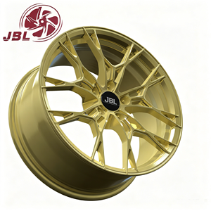 Nuevas Llantas Monobloque de Aleación de Aluminio Forjado de 16-24 Pulgadas, Diseño de Rama de Árbol Dorada, 5x112 5x114.3 5x120 para Autos Audi - Product Image 2
