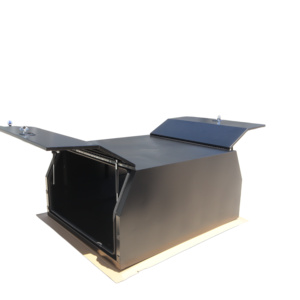 Capot de benne à deux portes avec revêtement en poudre noire et panneaux latéraux ouvrants pour camionnette - Product Image 1