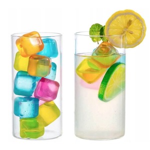 Cubitos de Hielo Reutilizables de 2.5 cm, Cubos de Hielo Cuadrados de Plástico Coloridos, Cubitos de Hielo Reutilizables para Bebidas - Product Image 2