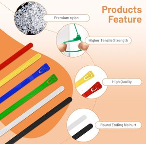 สายรัดเคเบิลไนลอนแบบล็อคตัวเองได้ แข็งแรง ทนทาน สีสันสดใส 100 ชิ้น ไม่แตกหักง่าย สำหรับใช้ในโรงเรียน สนามเด็กเล่น - Product Image 3