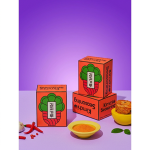 Sazonador Coreano en Polvo con Sabor a Kimchi para Papas Fritas, Palomitas, Comida Frita y Comidas Instantáneas (15g X 15 Unidades) - Product Image 1