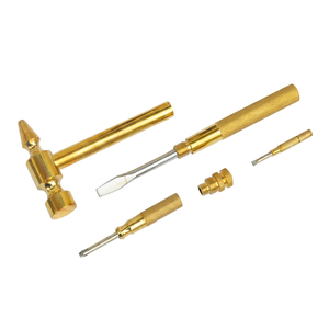 Juego de martillos de latón macizo 4 en 1, herramienta para fabricación de joyas y metalurgia GS991 - Product Image 1