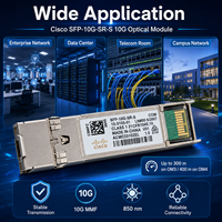 Untuk Modul Cisco 10G SFP+ SR S-Class SFP-10G-SR-S 10.3Gbps Transceiver Serat Multi-mode Ethernet Hanya Hemat Biaya