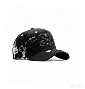Gorra Trucker Maximalista con Logotipo Bordado Personalizado, Bordado 3D en Relieve, Parches de Fieltro con Sonrisa, Gorras Snapback de Estilo Urbano Ironic - Product Image 5