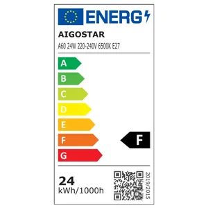 Lampadina LED A60 E27 24W - Confezione da 2, luce efficiente, lunga durata, ideale per l'illuminazione in case e uffici. - Product Image 3