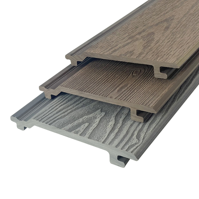 Embossed Decorative WPC Wall Cladding Decking Panel Outdoor Wooden Wainscoting Wood Plastic Wall Covering Board