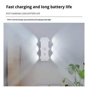 Lámpara de Pared LED Moderna con Sensor de Ondas de Agua, Diseño Ojo de Gato, Control Inductivo, Regulable, Material ABS, RGP, Fantasía Colorida - Product Image 4