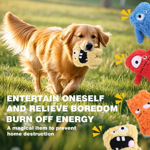 Fabricante superventas de productos para mascotas fábrica de juguetes para perros divertido monstruo de ojos grandes perro de peluche juguetes para masticar para perros - Product Image 4