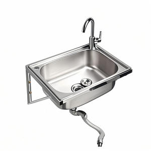 อ่างล้างจานติดผนังสแตนเลส ลิดา ขนาด 38x33 ซม. อ่างเดี่ยว ผิวขัดเงา ทำความสะอาดง่าย - Product Image 2