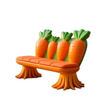 Banc en fibre de verre personnalisé en forme de carotte, mobilier d'extérieur, sièges décoratifs en forme de nourriture pour centres commerciaux et jardins, canapé de salon pour parcs