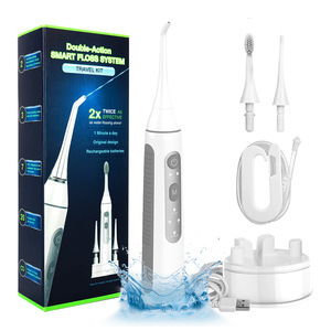 Kit de voyage pour système de soins bucco-dentaires intelligents à double action, brosse à dents électrique, irrigateur buccal, nettoyeur buccal rechargeable, batterie 1001 mAh - Product Image 1