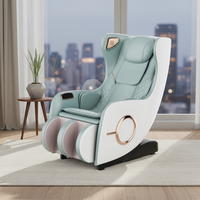 Fauteuil de massage intelligent compact de luxe à gravité zéro, avec pétrissage et chauffage, pour le corps entier, en cuir PU, canapé de massage électronique