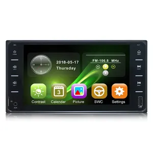 7 นิ้ว 2 DIN รถวิทยุ Android รถหน้าจอ Carplay ย้อนกลับภาพ Assist อัตโนมัติ FM Autoradio มัลติมีเดีย BT ลิงค์กระจก