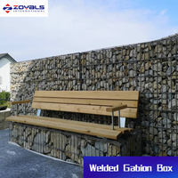 Clôture décorative en gabions, treillis soudé, galvanisé à chaud, revêtement PVC, écran d'intimité en pierre, installation facile