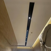 Bandes de finition de plafond modernes en acier inoxydable, moulures décoratives, rainures lumineuses, formes personnalisables, surface polie, durables